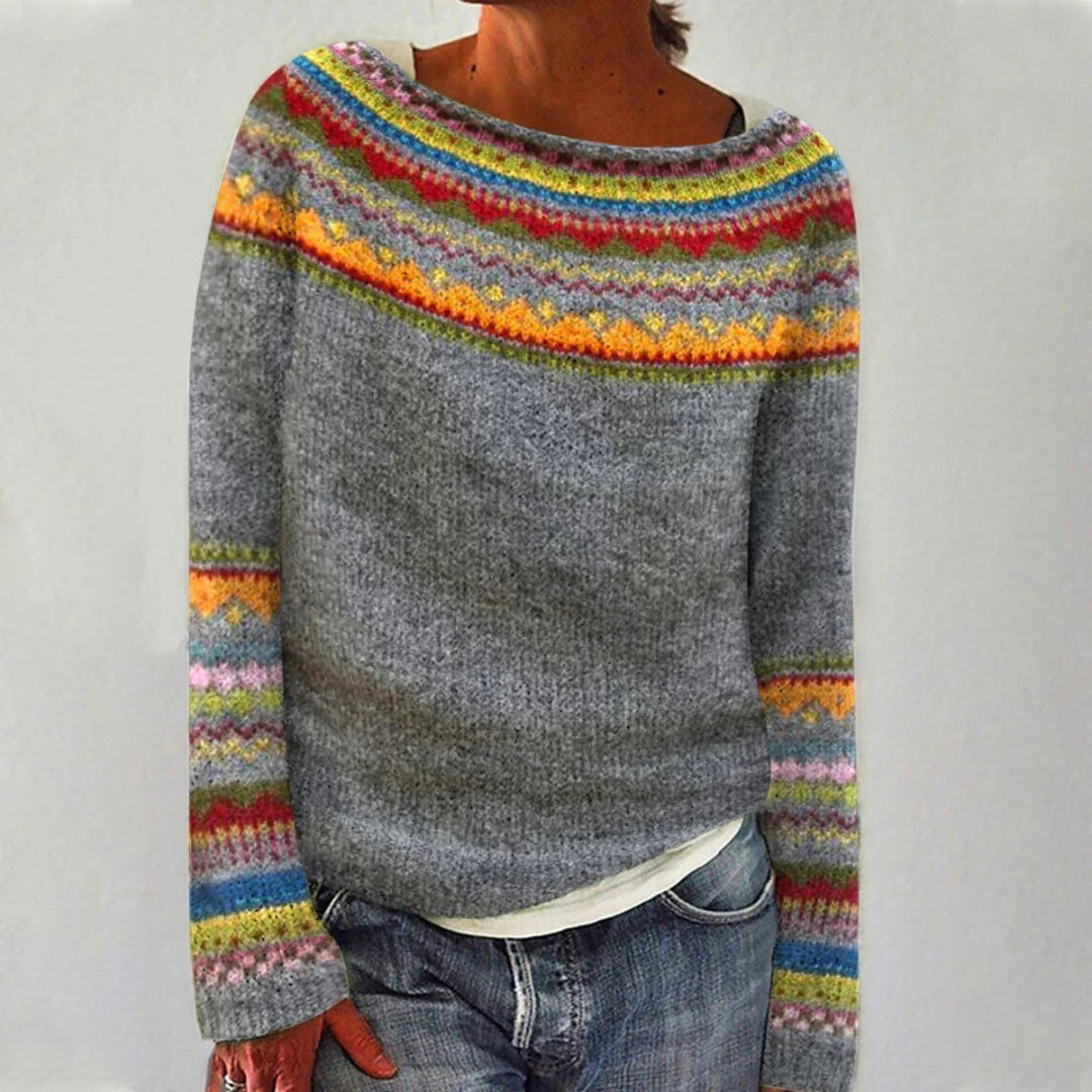 Hilda | Women's Warm Round Neck Sweater | Long Sleeve