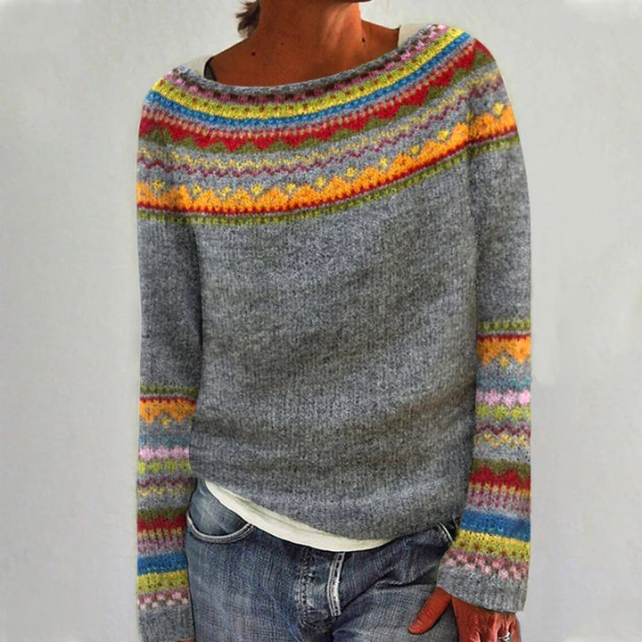 Hilda | Women's Warm Round Neck Sweater | Long Sleeve